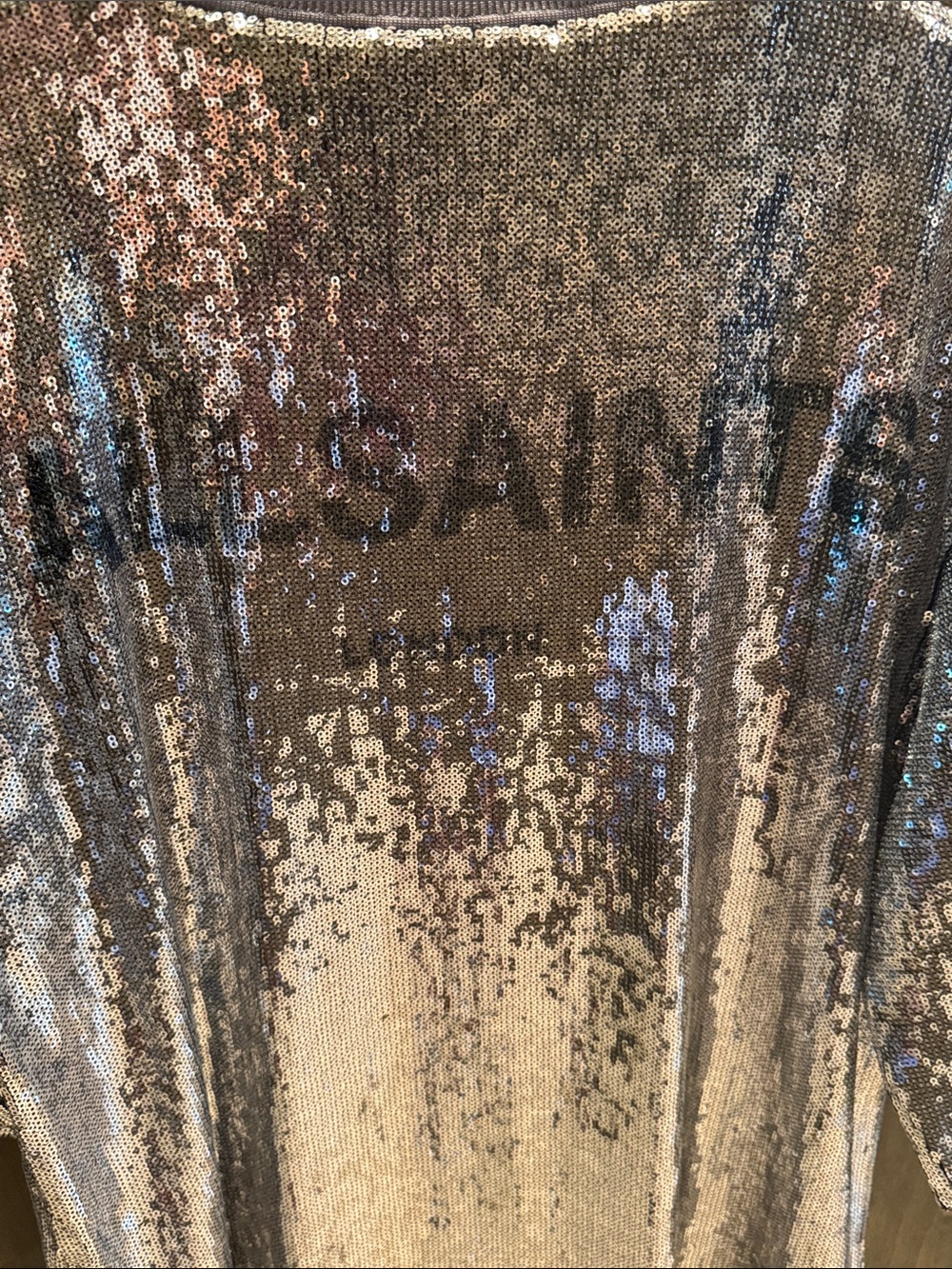 Like new All Saints Allsaints Opal Silver Sequin Logo Dress M $199! - Picture 8 of 8
